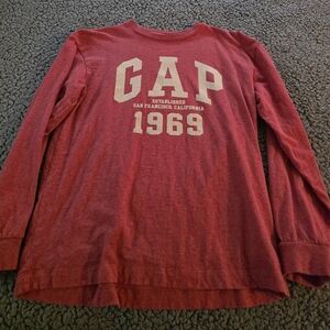 GAP Kids Vintage Red Long Sleeve Tee